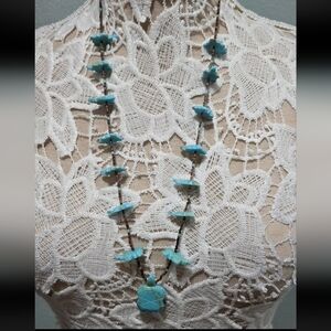 TURQUOISE TURTLE NATIVE AMERICAN NECKLACE. 15 turtles 29.5"